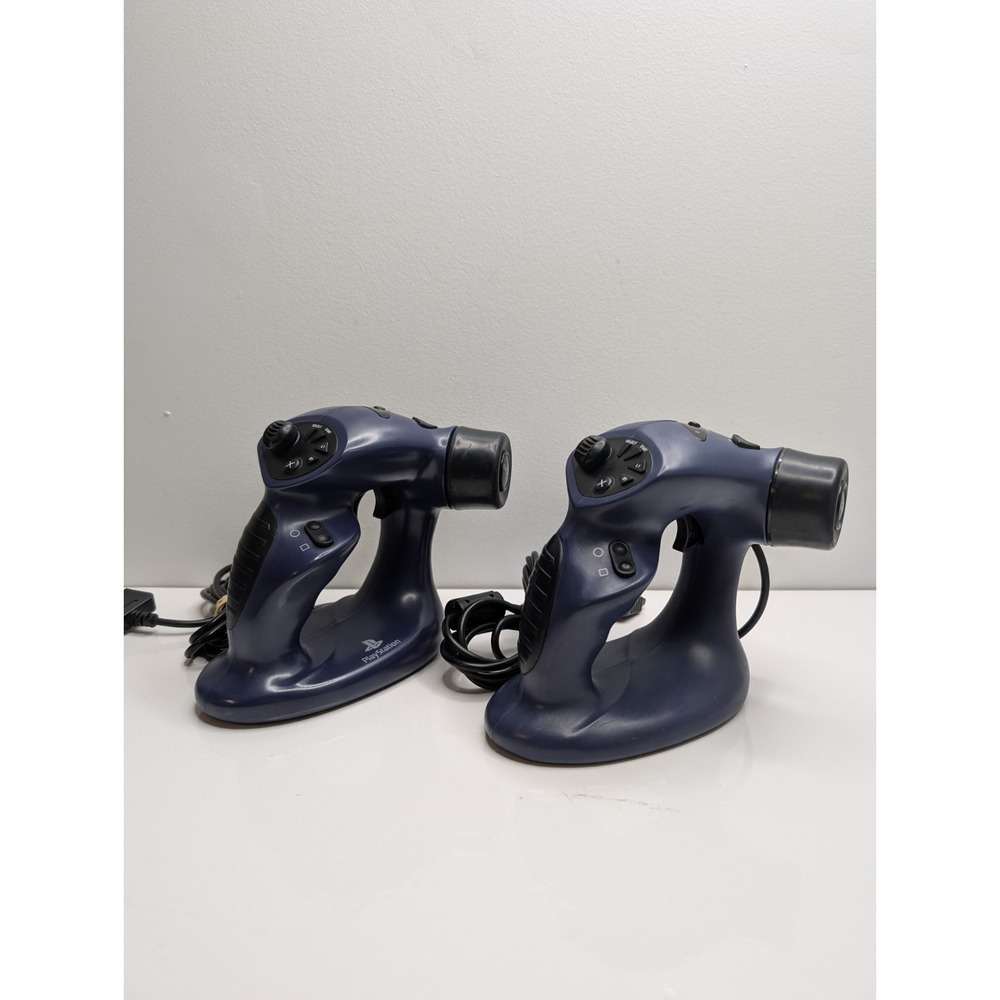 Mad Catz 8025 Steering Wheel Controller Lot of 2 PlayStation PS1 PS2 Wired Used